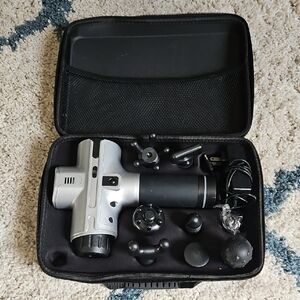 Silver and Black Massage Gun